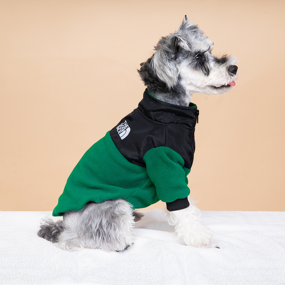 Soft Warm Fleece Dogs Hoodie Splicing Designer Dog Apparel The Dog Face Coats Pet Winter Jacket Cold Weather Clothes for Small Medium Dogs XXXL Black 