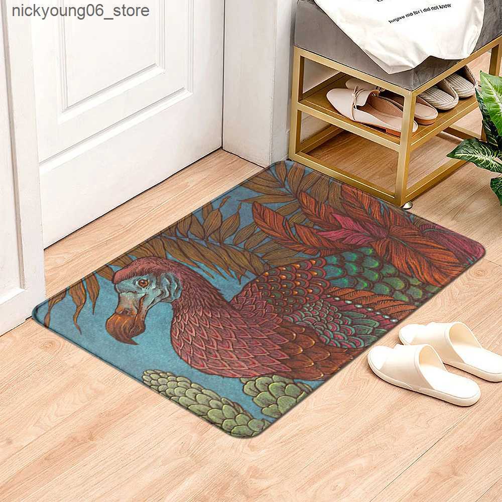 Non-Slip Bath Mats Oil painting Doormat Bathroom Printed Polyeste Kitchen Door Floor Carpet Cute Animal Decoration Floor Rug Door Mat Bath Mat L240910