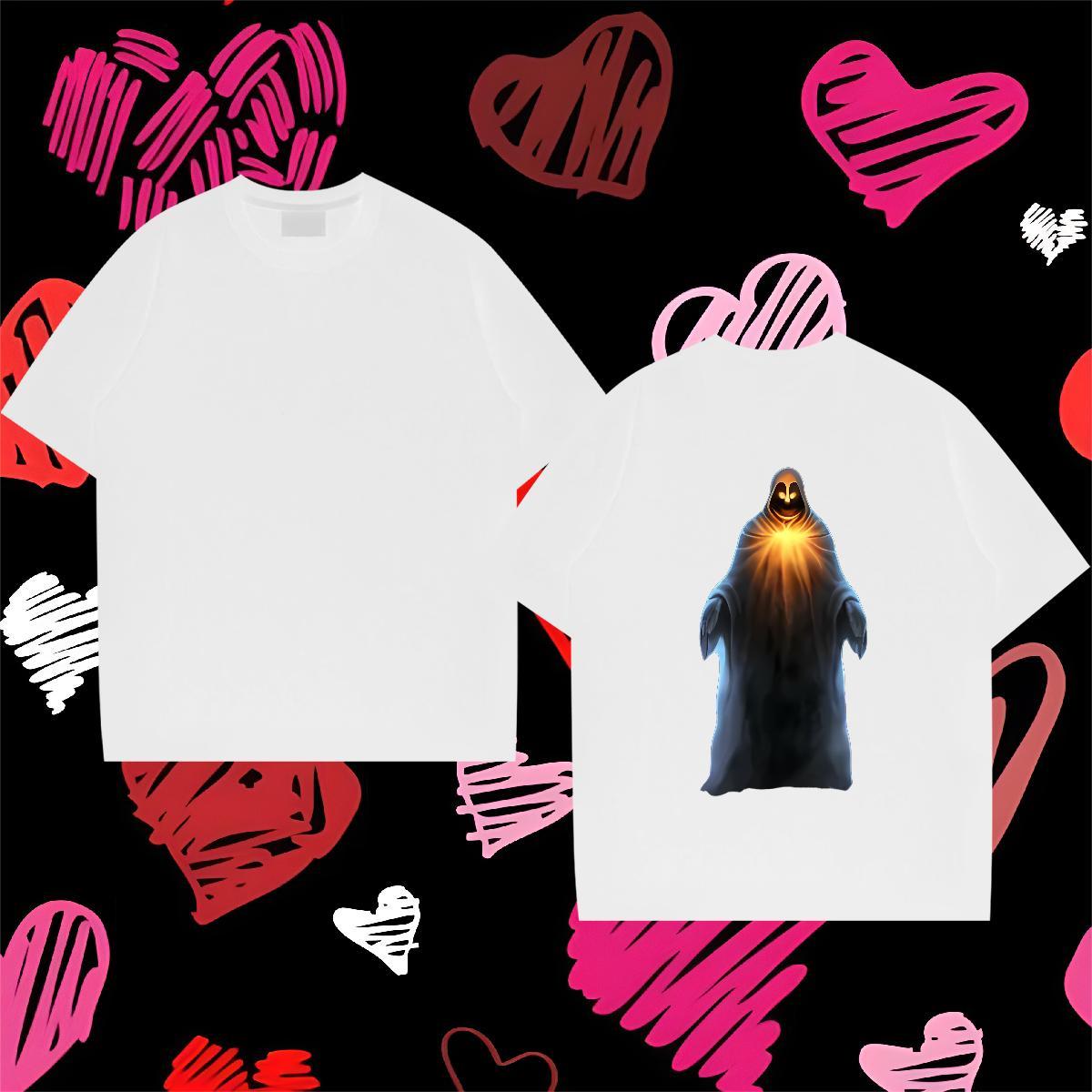 Wholesale Man T Shirts 100% Cotton 230g skull Anime Printing Street Customized Short Sleeve O-Neck Mens Tshirts Designer Fashion Tops Tees