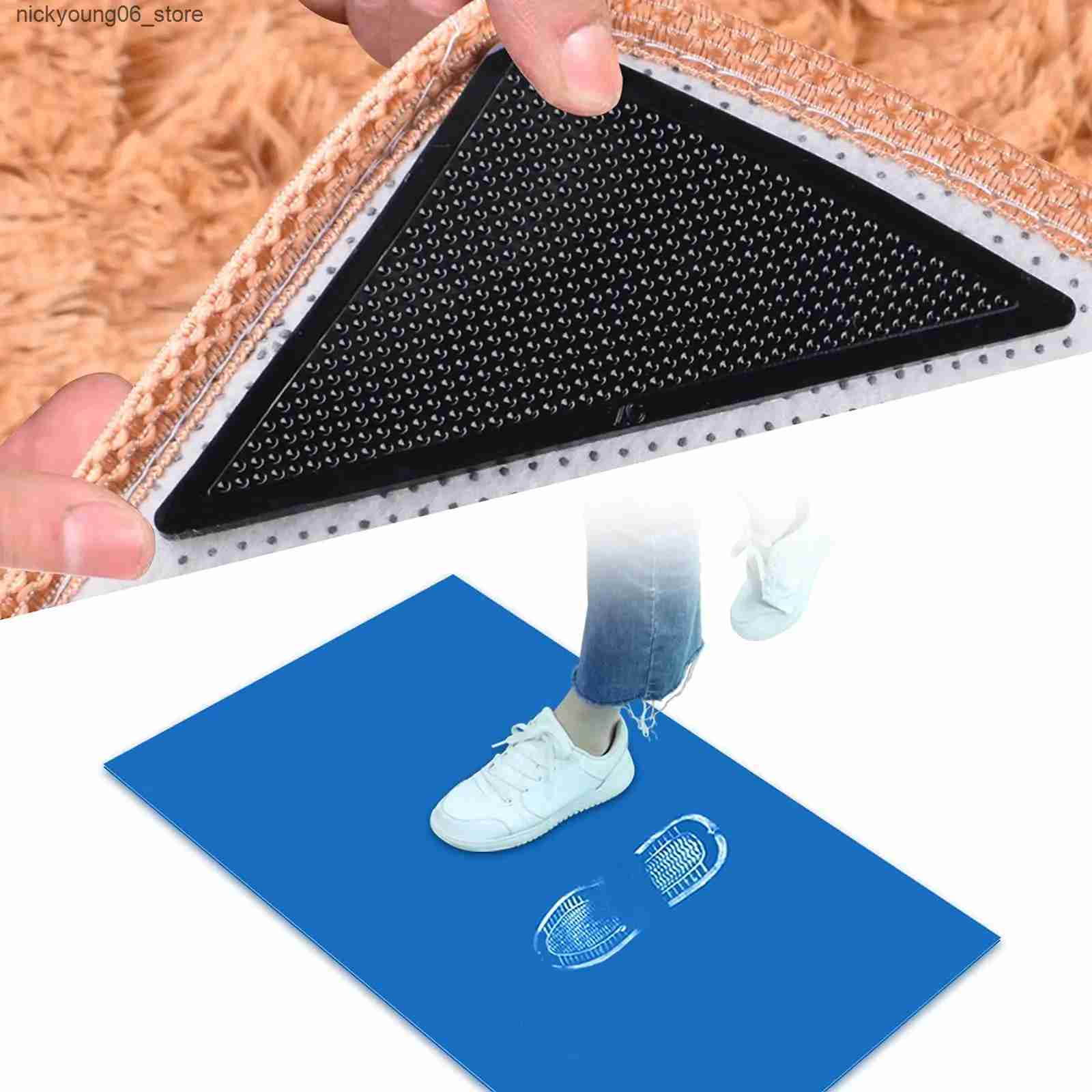 Non-Slip Bath Mats Anti Skid Rug Carpet Self-adhesive Mat Home Grip Floor Small Triangular Corner Sticker Pad Reusable Washable Car Perfume Pad L24091