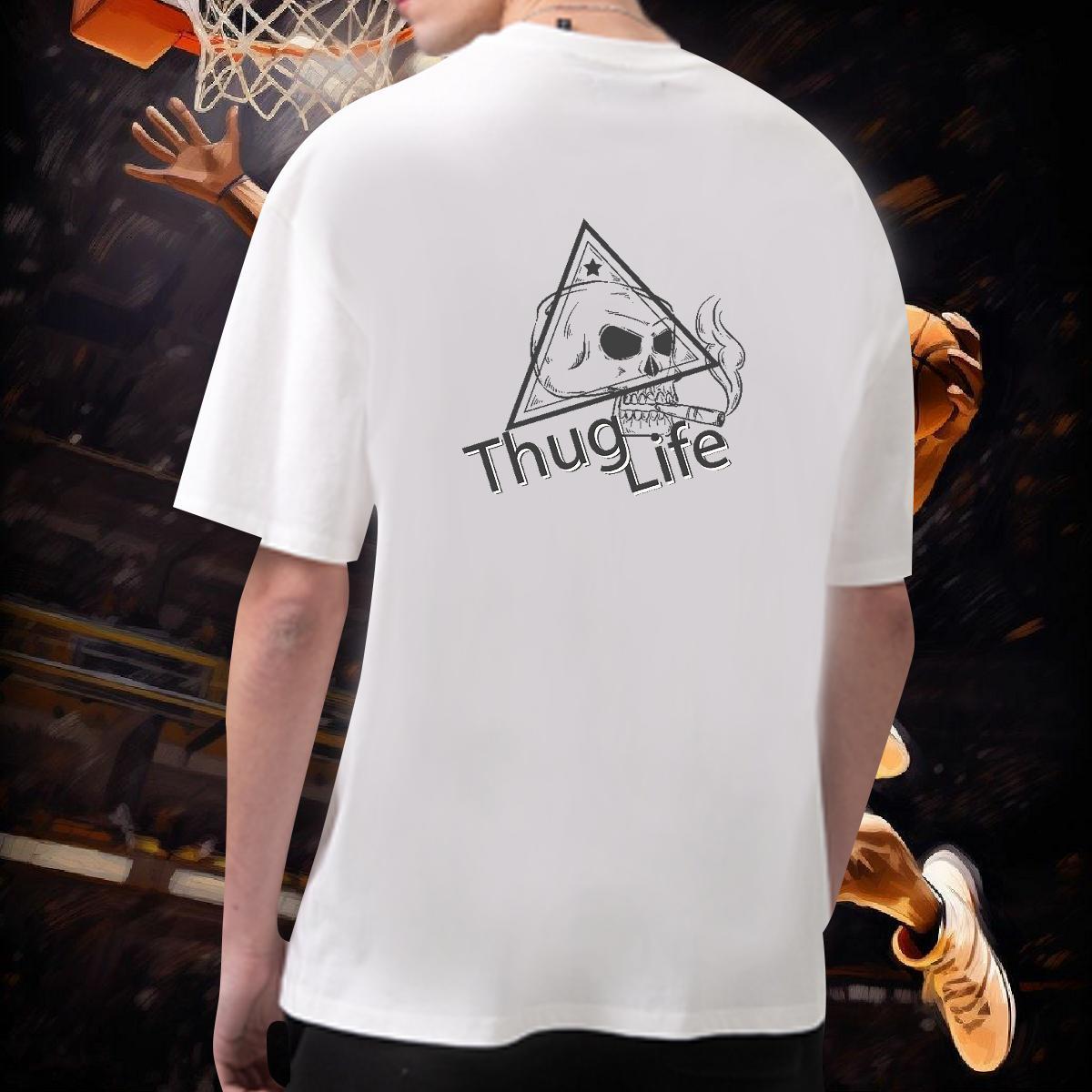 Unisex T Shirt For Man 230g 100% Cotton smoking Street wear Hip Hop DIY Logo Oversized Crew Neck Men Clothes T-Shirt Fashion Casual Tees Shirts