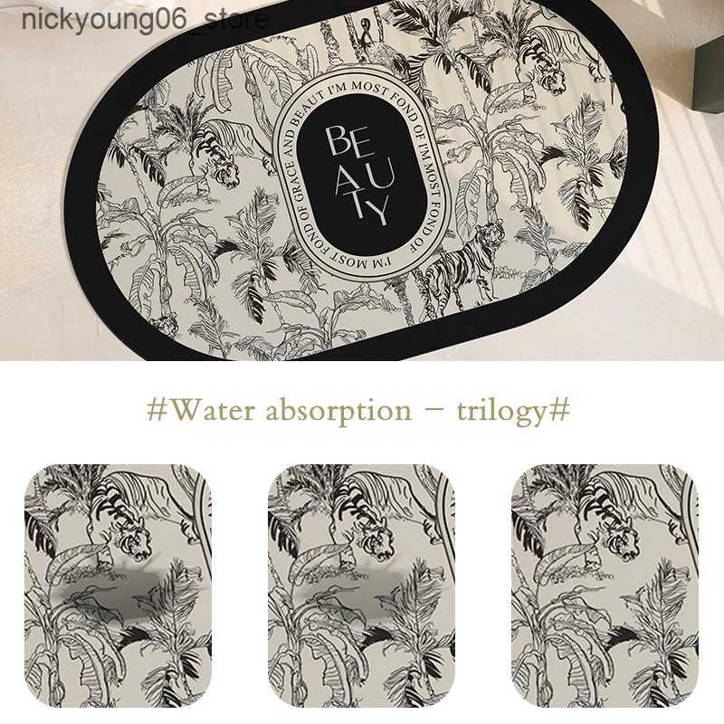 Non-Slip Bath Mats Luxury Bath Mat Foot Mats Anti Slip Bathroom Rug Super Absorbent Quick Dry Floor Mats Room Rugs Toilet Carpet Doormat Washable L240