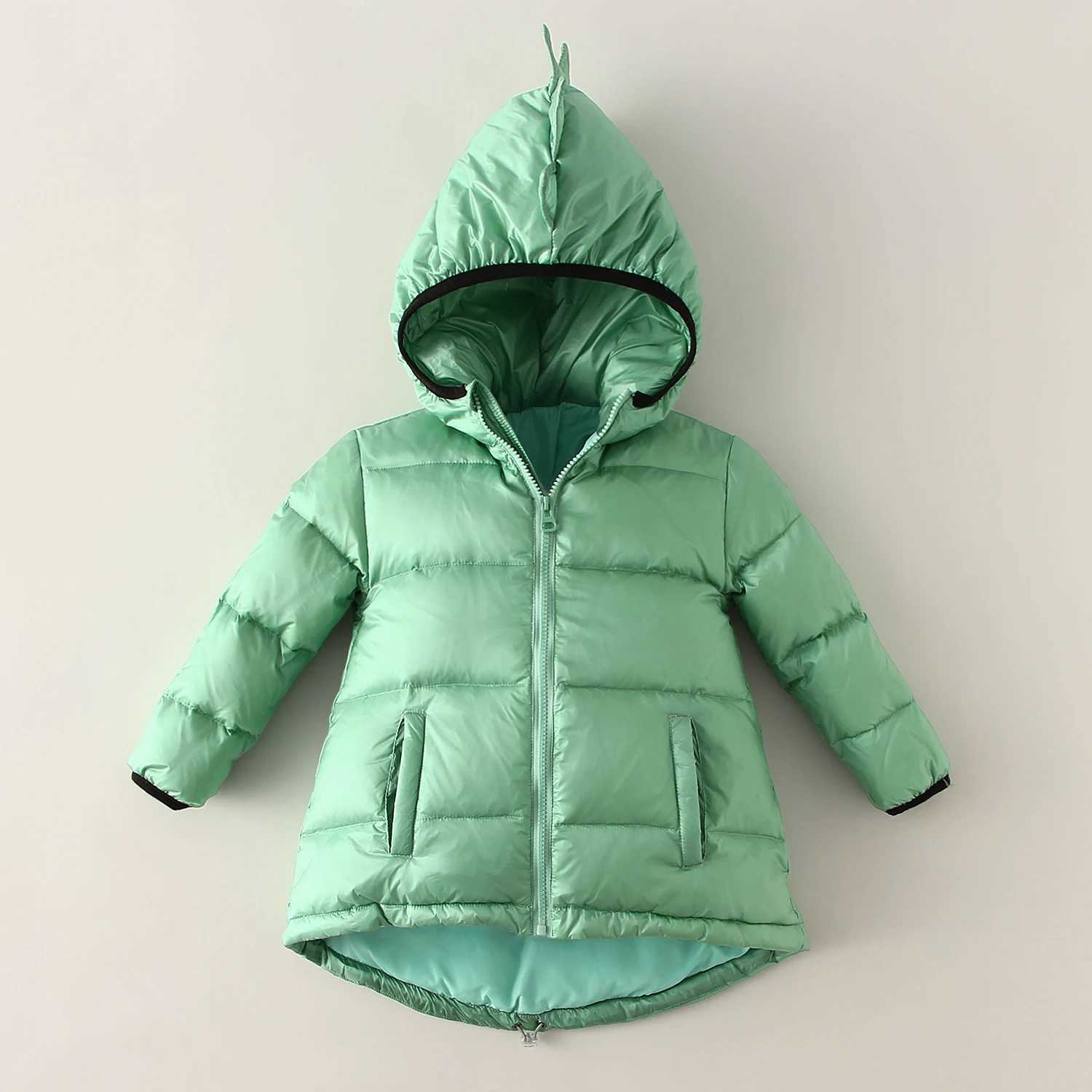 Down Coat Winter and Autumn Dinosaur Park Coat Windproof Thick Childrens Warm Snow Set Preschool Boys Park Outdoor H241010