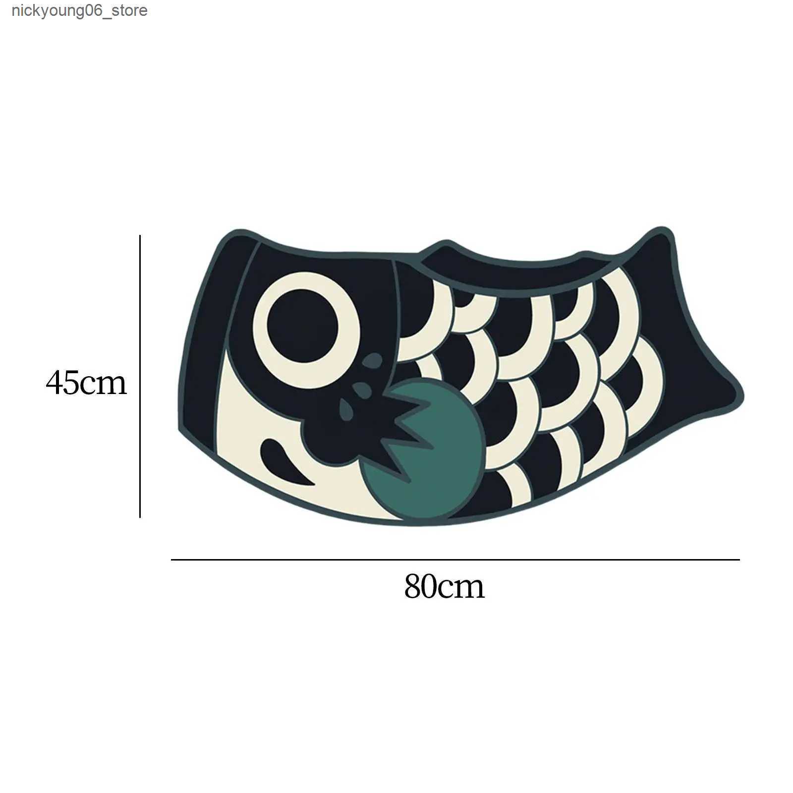 Non-Slip Bath Mats Japanese Koi Outdoor Mat Runner Carpet Soft Floor Carpet Cute Gift Welcome Rug for Laundry Living Room Entrance Hallway Office L240