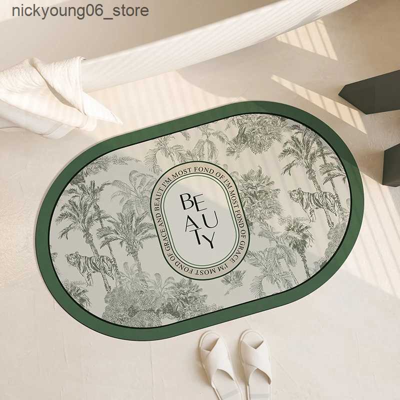 Non-Slip Bath Mats Luxury Bath Mat Foot Mats Anti Slip Bathroom Rug Super Absorbent Quick Dry Floor Mats Room Rugs Toilet Carpet Doormat Washable L240