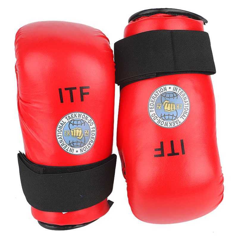 Taekwondo ITF gloves foot guards ankle protectors high-quality PU leather ITF foot guards adult protective boots W241010