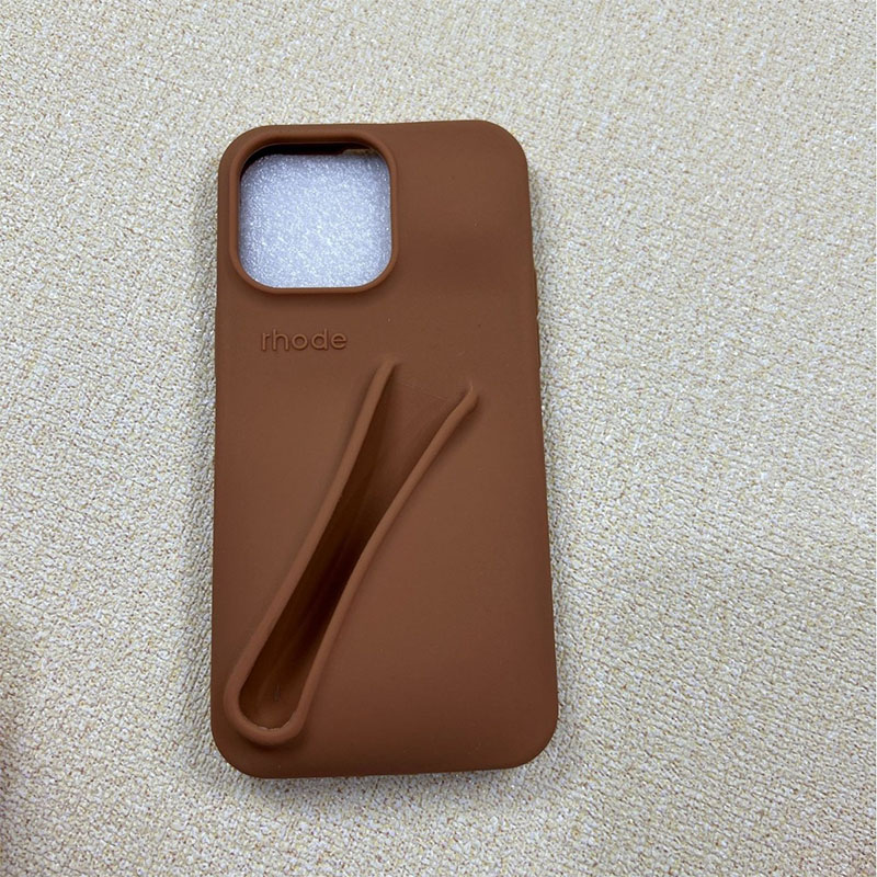 rhode Lipstick Portable phone Case Design Lip Gloss Lipstick Lip Balm 3D Make Up Silicone Soft Phone Cases for iPhone 16 16promax 15 14 plus 13 12 11 