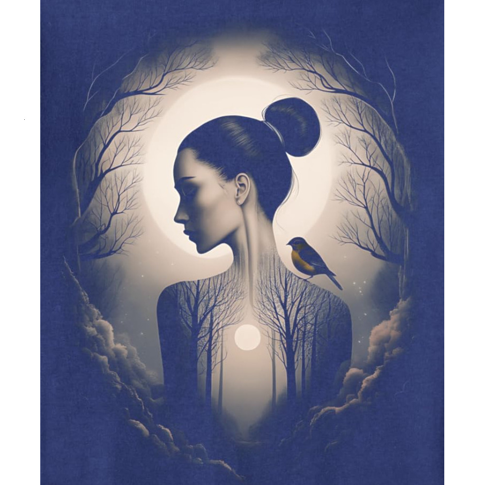 Long Sleeve Shirts for Men sweatshirt Winter Solstice Forest Woman Bird Nature Lover Gifts Sweatshirt T shirt Tee Streetwear Casual tops clothes