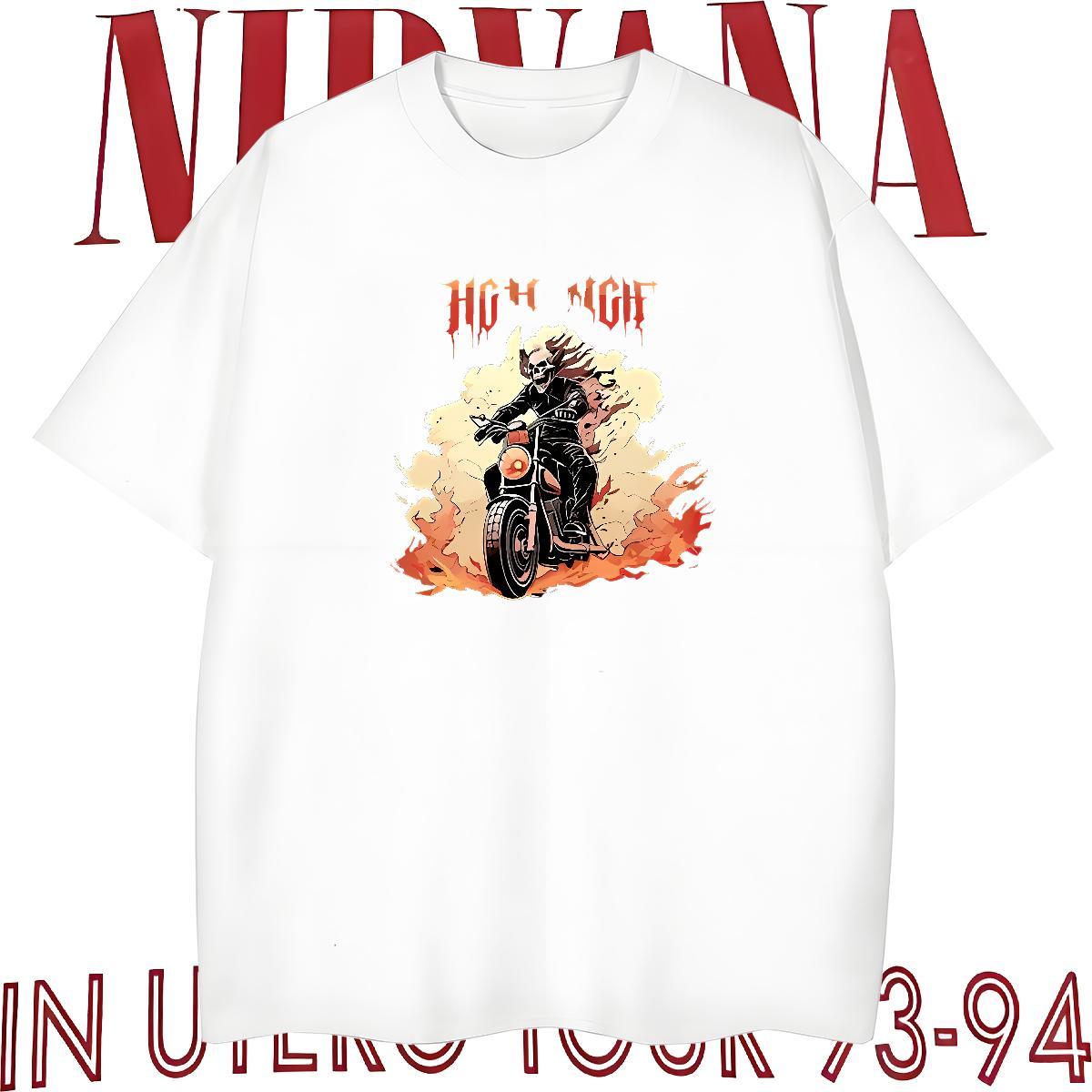 Unisex T Shirts Men 230g Pure Cotton skull Street Wear Customized O Neck Short Sleeves Mens Tshirts DIY Customized Top Tees