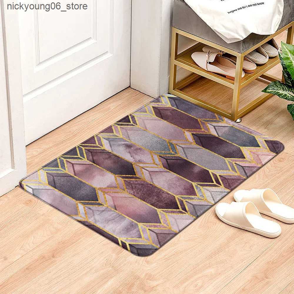 Non-Slip Bath Mats Doormat Non-Slip Waterproof Dustproof Carpet Hallway Bath Mat PVC Kitchen Mat Can Be Cut Custom Indoor Home Entrance Doormat L24091
