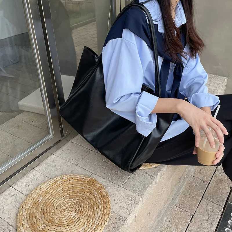 Women Tote Bag Fashion Underarm Pouch Large Capacity Soft Pu Leather Shoulder Retro Crossbody Casual Portable Bucket 241010