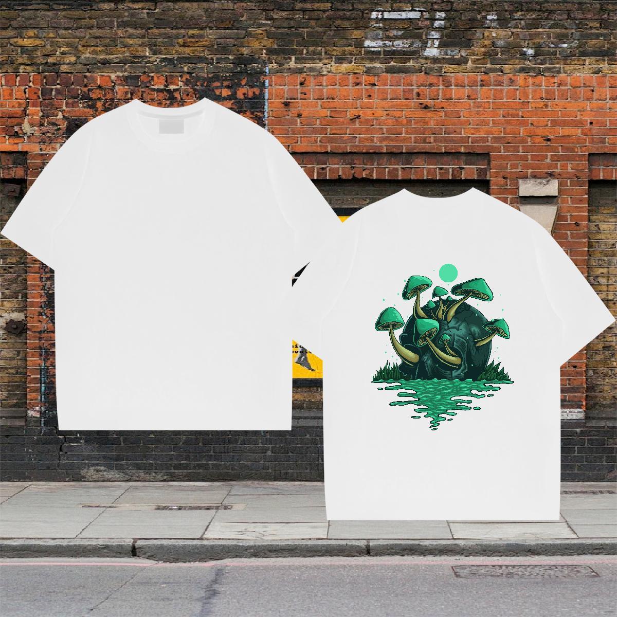 Cool T Shirts Men 230g Cotton skull Casual Customized Print Breathable Mens Tshirts 2024 Designer Top Tees