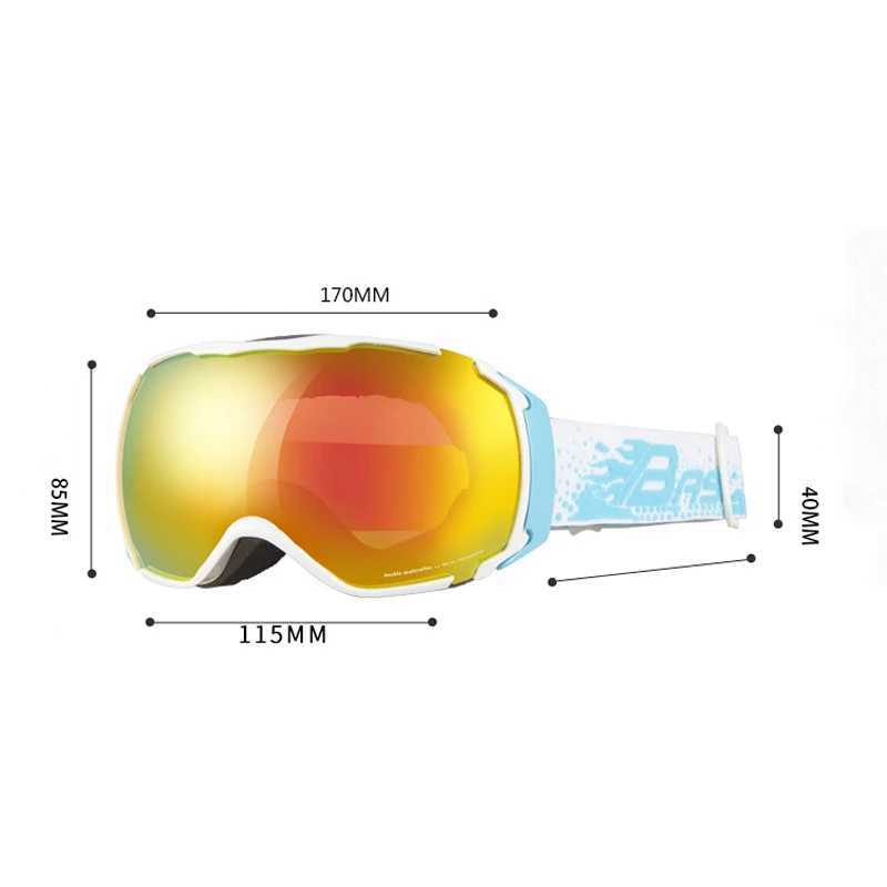 Winter dual lens womens snow glasses anti fog womens skiing goggles mountain mens motorcycle glasses magnetic sports glasses CL241010