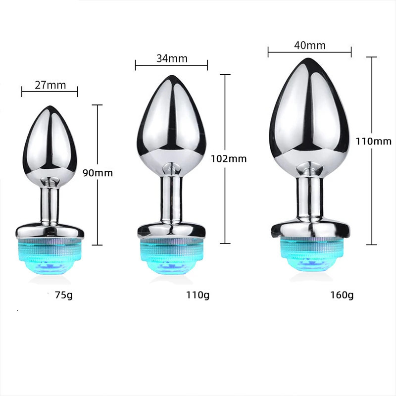 Led Anal Plug for Women Prostate Massage Butt Toys Adult Toy Relaxing Anales Plug Exercise Massager Tool for Men Women 241010