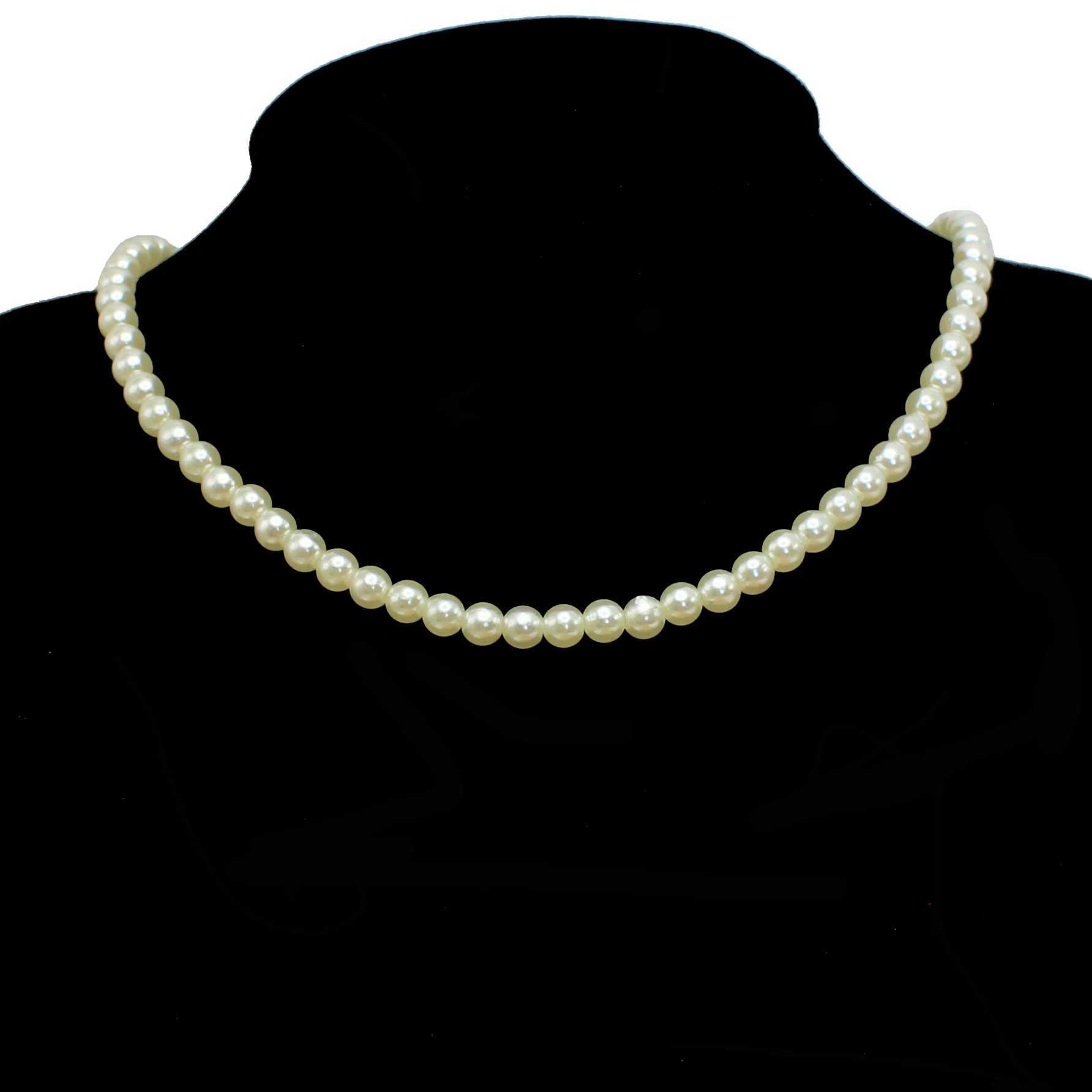 42+5cm Beige Imitation Pearl Pendant Necklace for Women Elegant Invisible Fish Wire Clavicle Bead Collares Wedding JewelryX241009