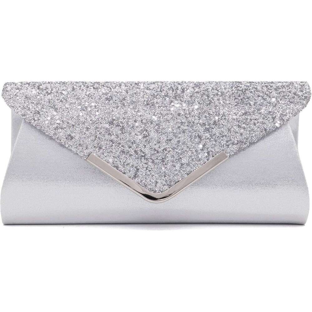 Sparkly Glitter Evening Envelop Clutches Shoulder Chain Bags Bridal Wedding Clutch Purse Wallet