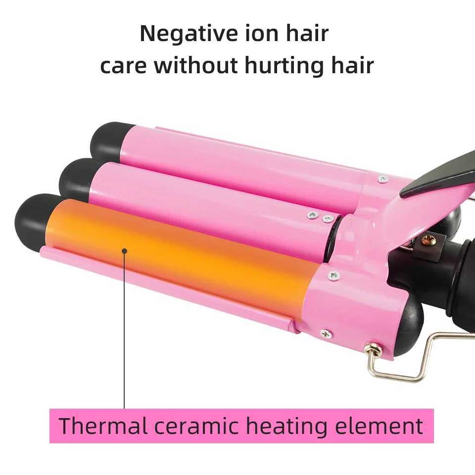 Professional Curling Iron Ceramic Triple Barrel Hair Curler Irons Hair Wave Waver Styling Tools Hair Styler Wand For WomenXJ241010