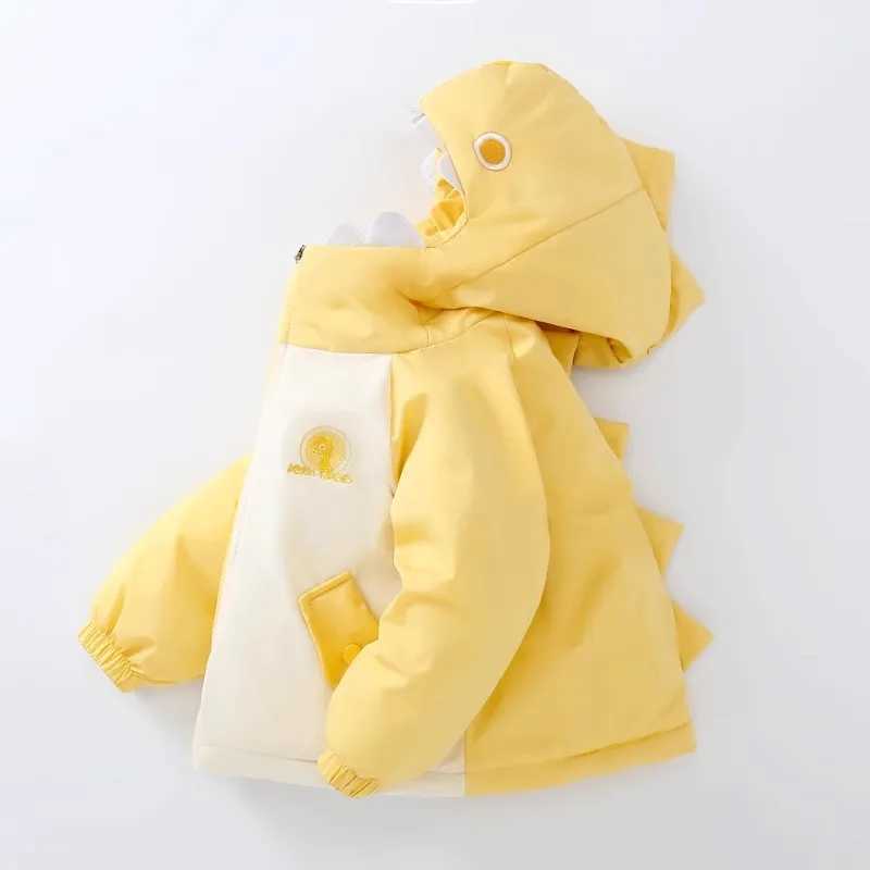 Down Coat 2 3 4 5 6 Years Autumn Winter Baby Boy Jacket Fashion Dinosaur Outerwear Hooded clothing Christmas Party Girls Coat s Clothes H241010