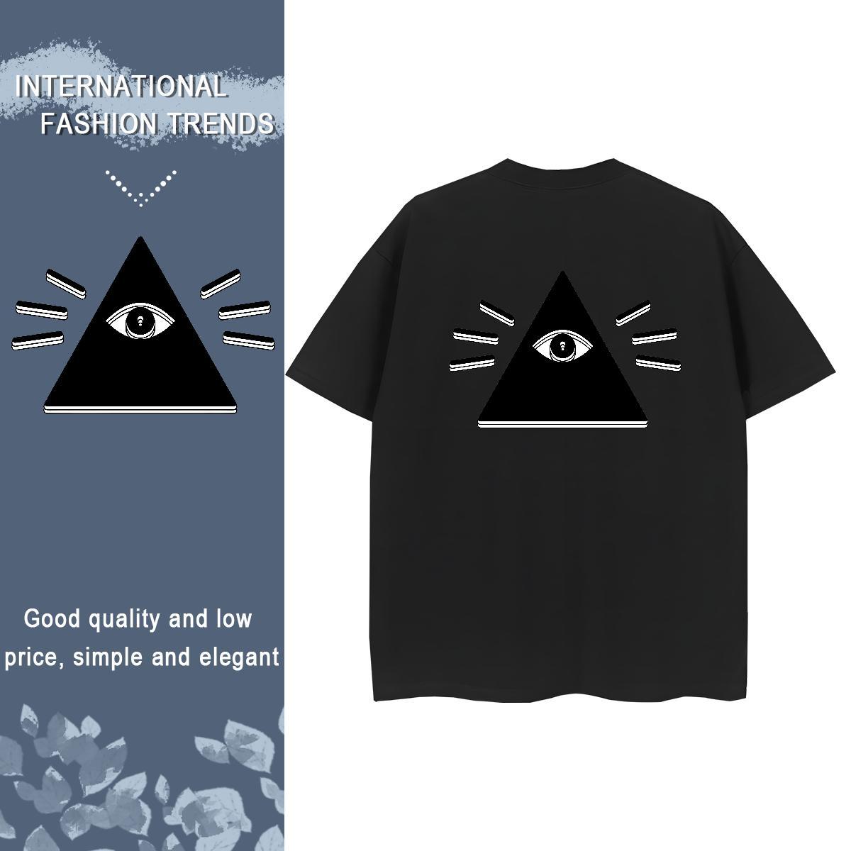 Casual New T-Shirts 230g 100% Cotton Breathable Soft Street Casual eye of the devil Lady T shirt Nice Customized Print Top Tees