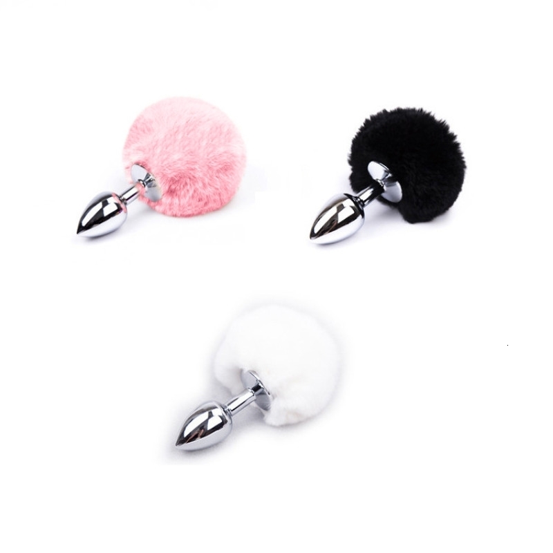 Mini Bunny Tail Butt Plug Cosplay Anal Beads Metal Butt Plug Dildo BDSM Beginner Anal Plug Massage Balls Sex Toys for Men Women 240914