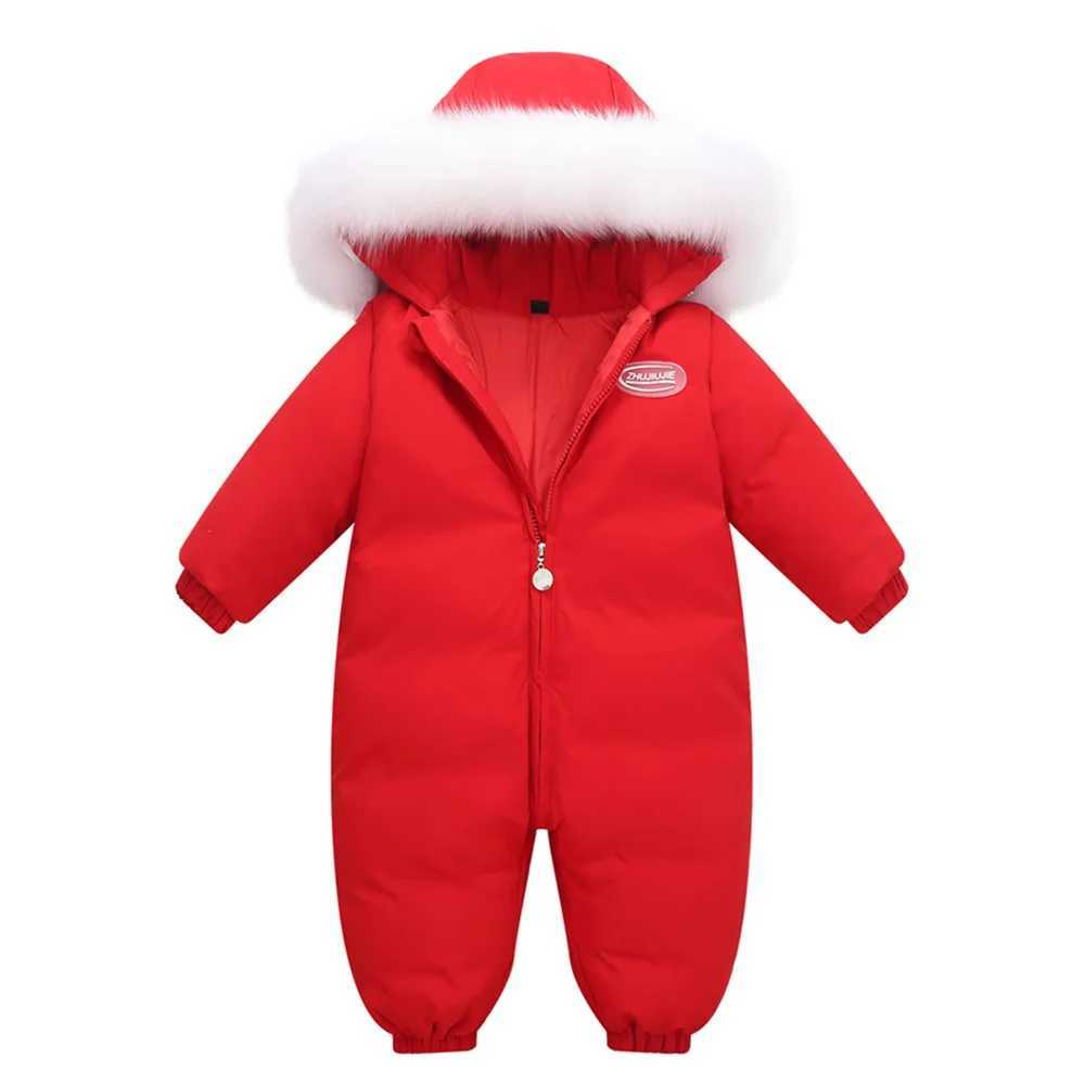 Down Coat Winter warm Down Jacket Children Thicken toddler Girl clothes Jumpsuit Baby Boy Snow ski suit s Overalls Infant overcoat Coat H241010