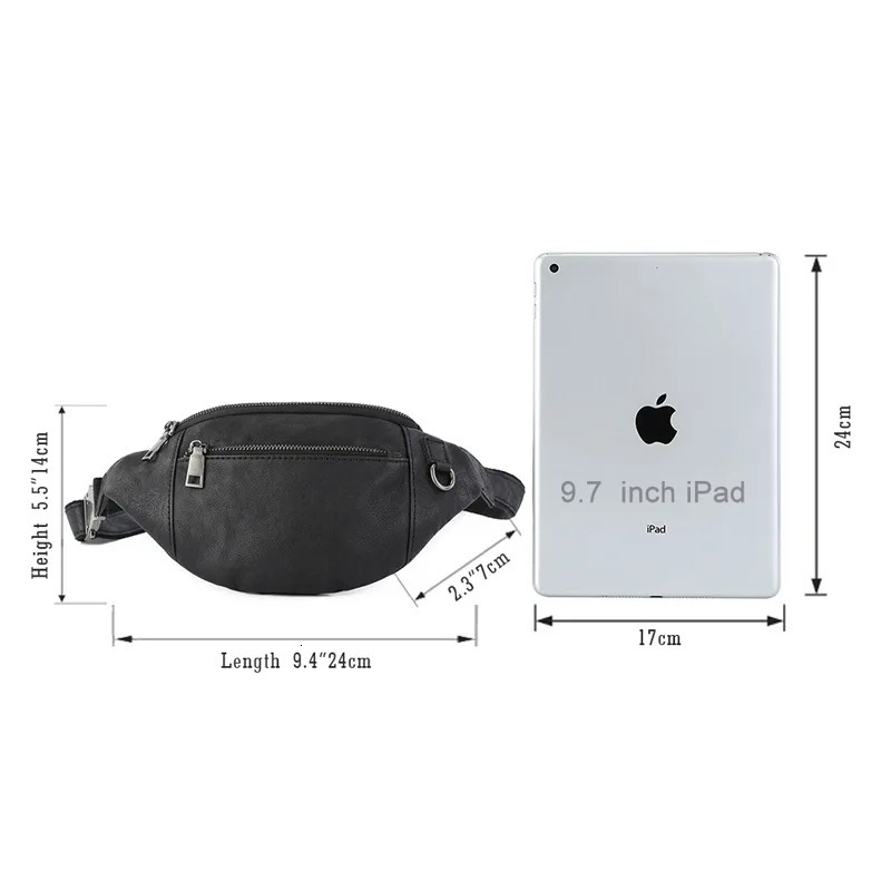 sbirds high-quality mens leather waist bag for running outdoor fashion retro waist bag anti-theft waist bag for men 241008