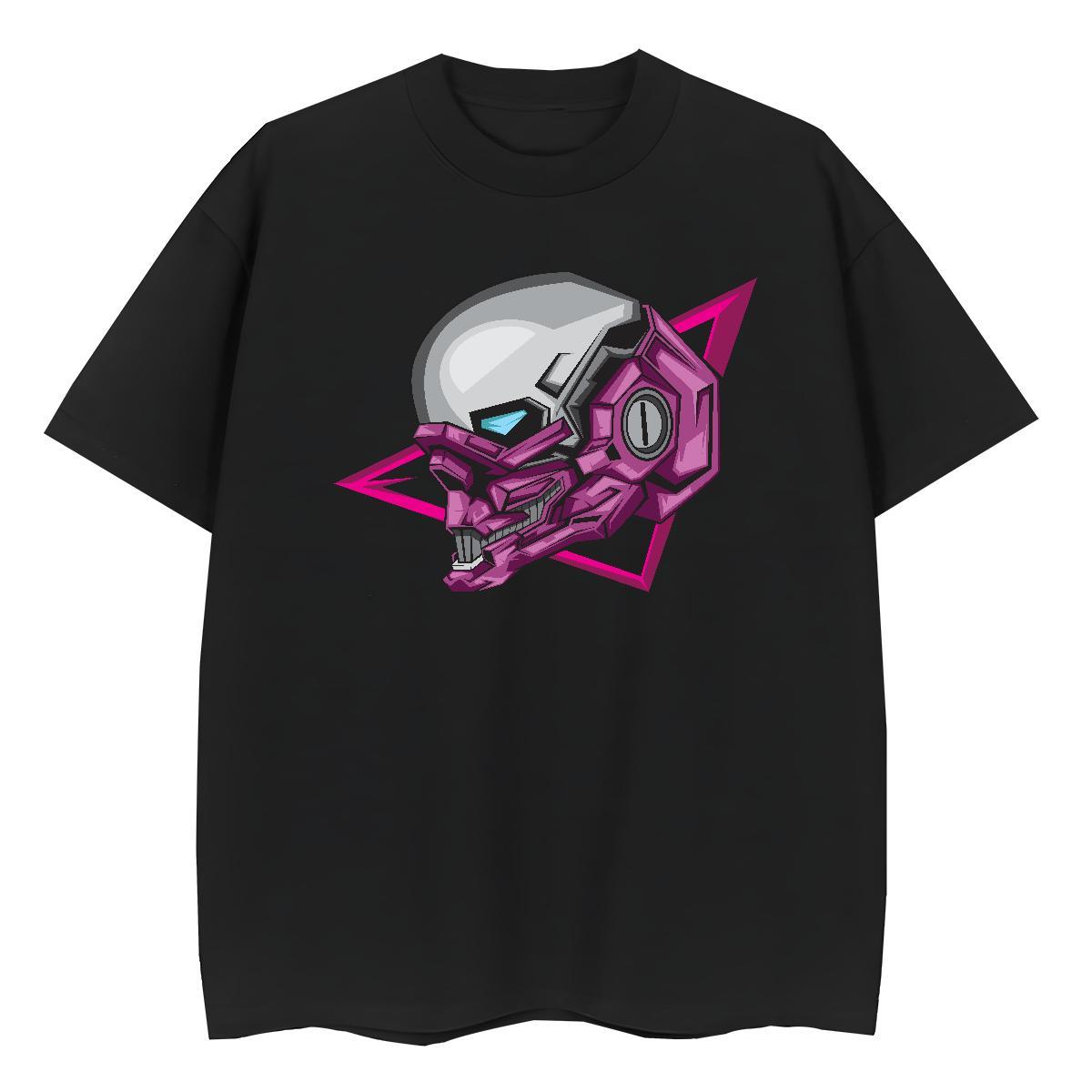 Fashion Women T Shirts 230g 100% Cotton Short sleeve Soft Hip Hop Street skull Woman Tshirt Loose Anime Print Clothings