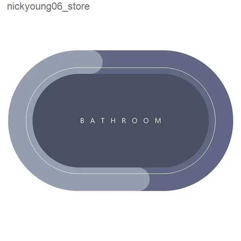 Non-Slip Bath Mats Bathroom Absorbent Floor Mat Carpet Shower Anti-Slip Bathroom Rug Kitchen Entrance Soft Door Bathtub Bath Mat Home Decor L240910