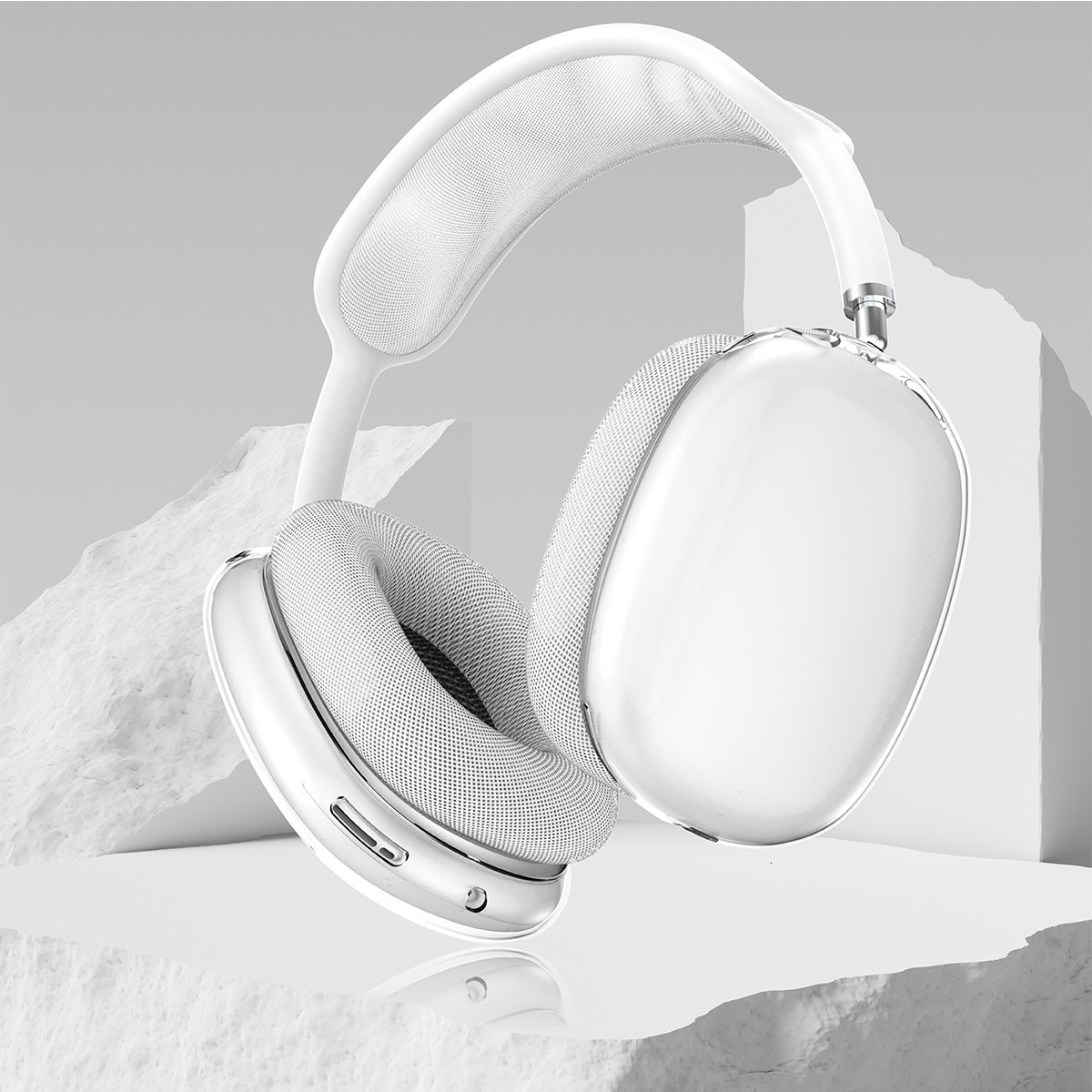 For Airpods Max Cushions Accessories Solid Silicone High Custom Waterproof Protective plastic Headphone Travel Case