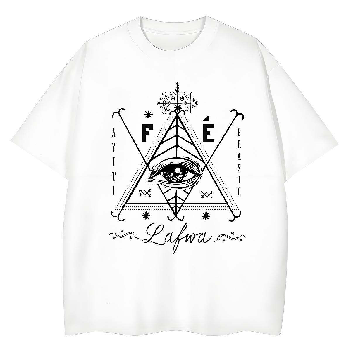 Custom Womens T Shirts 230g 100% Cotton O Neck Short Sleeves Sports Casual eye of the devil Women Tshirts Designer Custom Printing Top Shirts