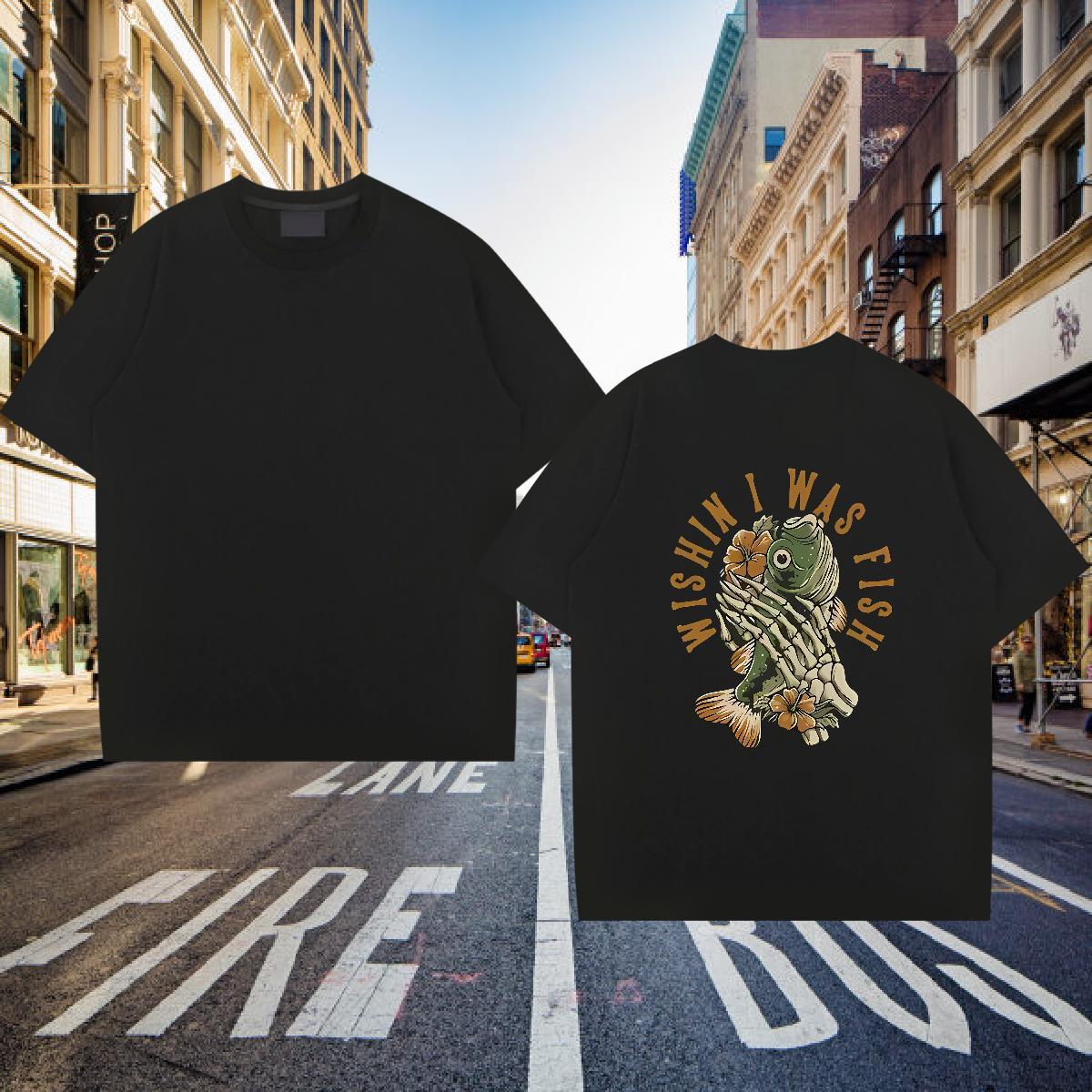 Cool Man T Shirts 230g 100% Cotton skull Daily Wear Black White Short Sleeve Soft Mens Tshirts 2024 Designer Tops Tees