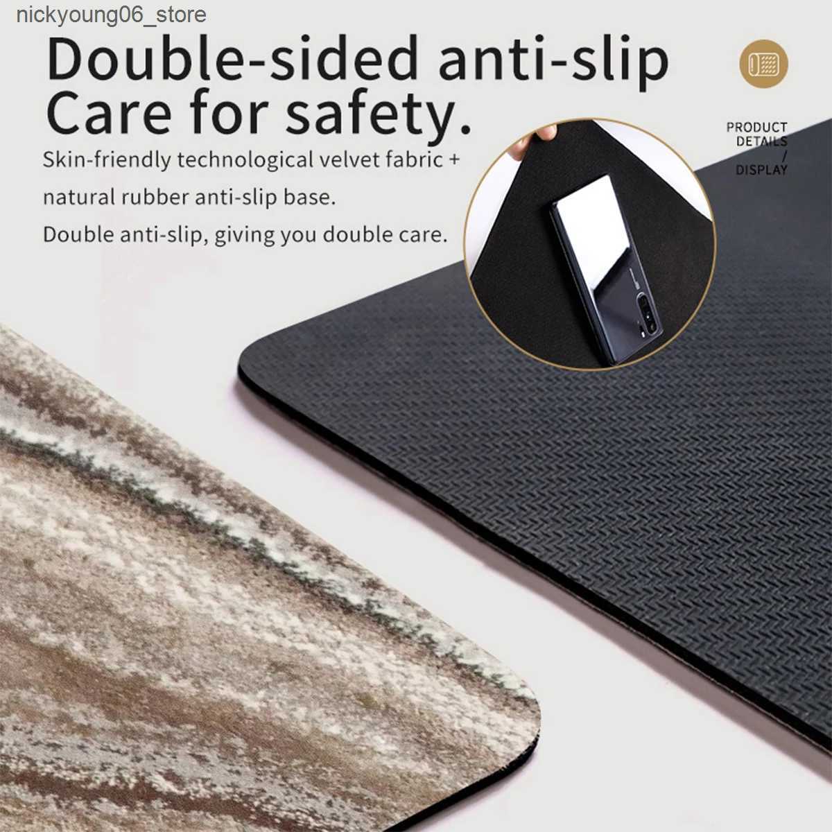 Non-Slip Bath Mats Luxury Nordic Diatomite Bathroom Foot Mat Absorbent Bath Mats Non-slip Quick Dry Shower Rug Toilet Carpet Doormat Washable L240910