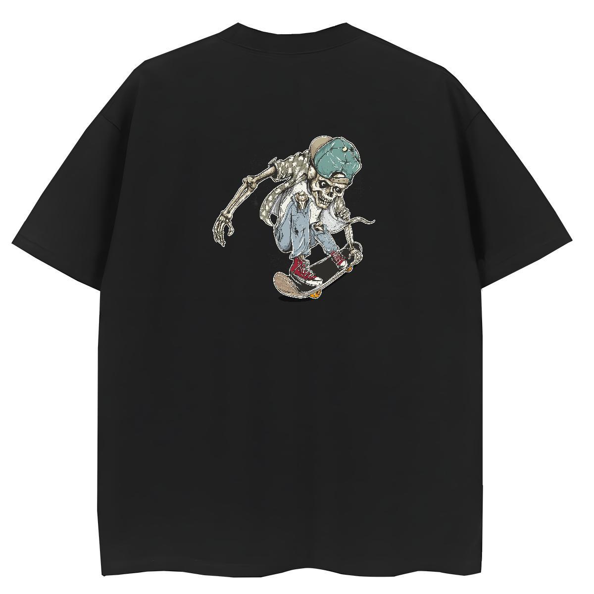 2024 DIY Woman T Shirts 230g Cotton Breathable Sport skull Couples T Shirts Comfortable Oversized L-4XL Tops Tees