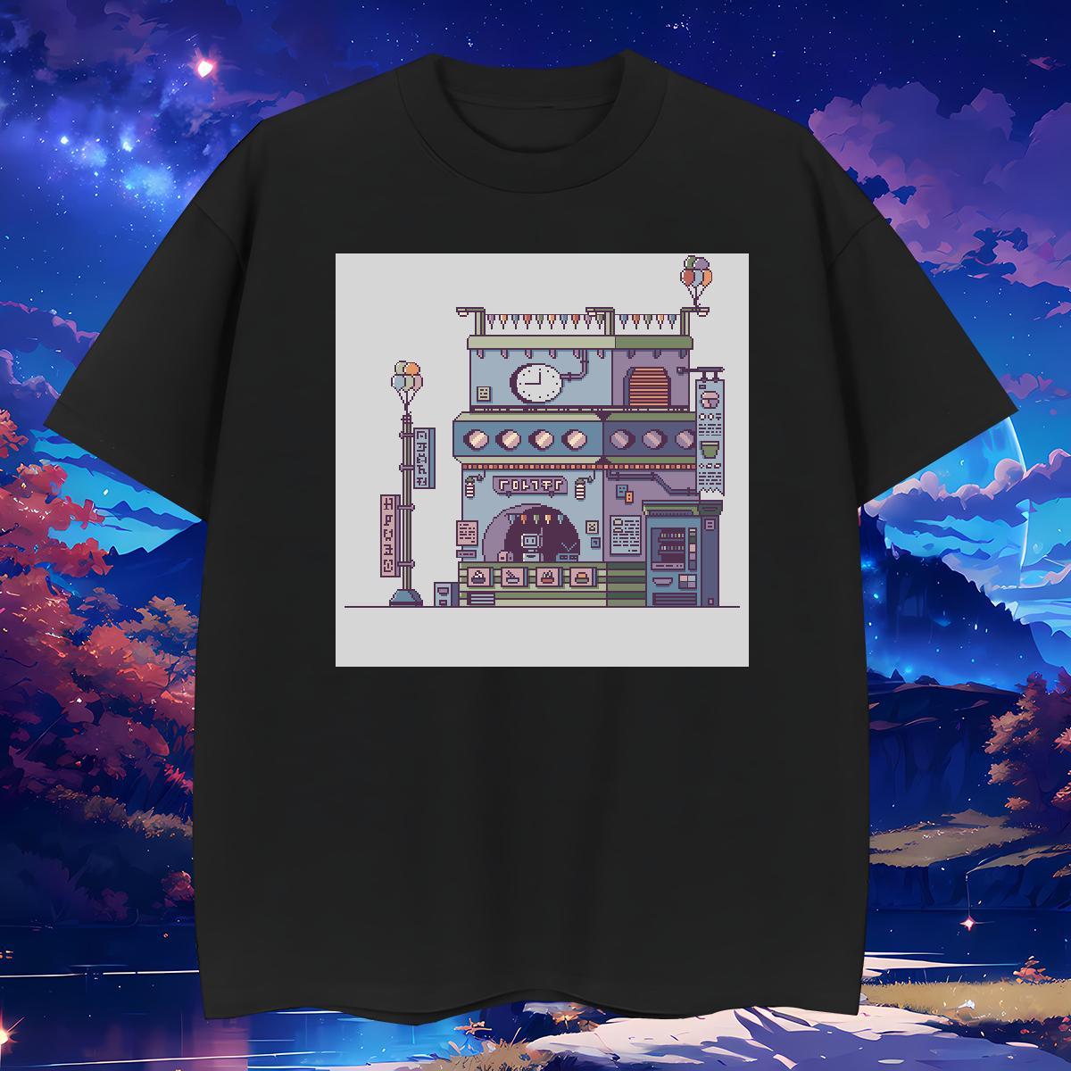 Loose T shirt 100% Cotton 230g robot Street Wear Oversized 3XL 4XL Short Sleeve O-Neck Tshirt for Man Woman New Designer Top Tees