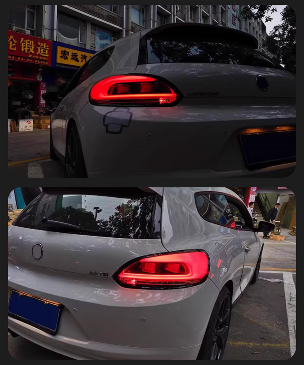 LED Taillight for VW Scirocco 20 09-20 16 LED Tail Lamp Rear Reverse Lamp Fog Brake Dynamic Smoke Turn Light