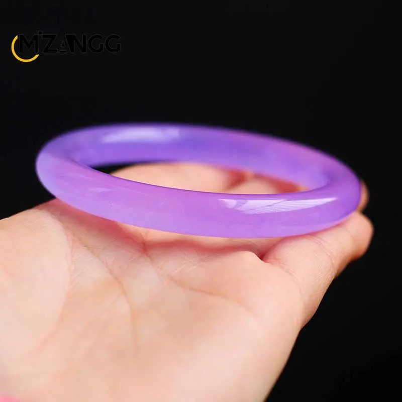 Real jade bracelet purple bracelet natural certified jade stone jewelry customized exquisite lavender bracelet gifts for girlfriend and mom 241007