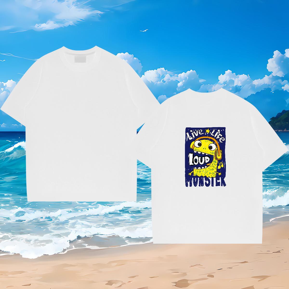 Comfortable Mens T Shirts 100% Cotton 230g ET Home Outdoor Asian Size Breathable Soft Men Tees Brand Tees Shirts