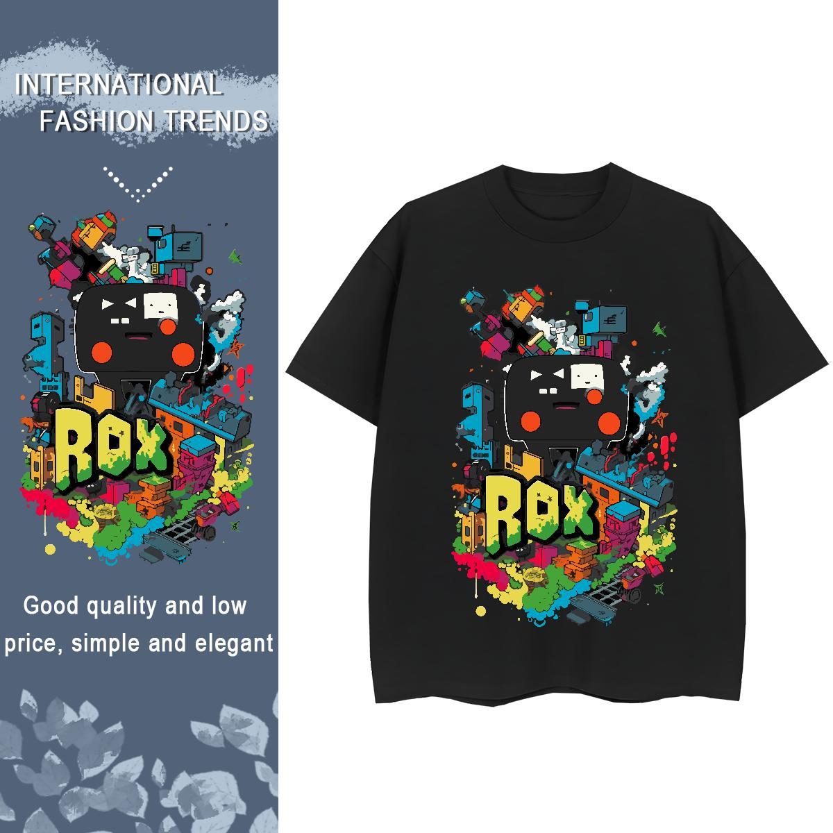 2024 T-Shirts 100% Cotton 230g Short Sleeve O-Neck Summer Casual robot Unisex Tshirts Nice Oversized Clothings