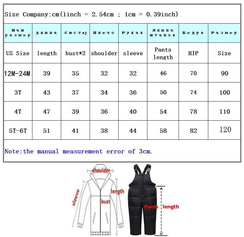 Down Coat -30 Children Warm Winter Down Jacket Parka Hooded Coat Boy Baby Overalls toddler Girl Clothes s Snowsuit Snow Clothing Set H241010