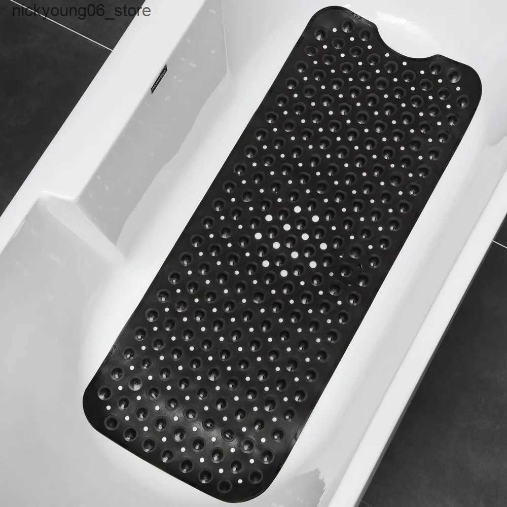 Non-Slip Bath Mats Non-Slip Bath Tub Shower Mat with Suction CupsMachine Washable Bathroom Mats with Drain Extra Large Bathtub Mat 100x40cm L240910