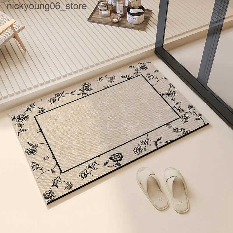 Non-Slip Bath Mats 50x80 Super Absorbent Bath Mat Floor Foot Mats Anti Slip Quick Dry Bathroom Carpet Toilet Rugs Doormat Washable L240910