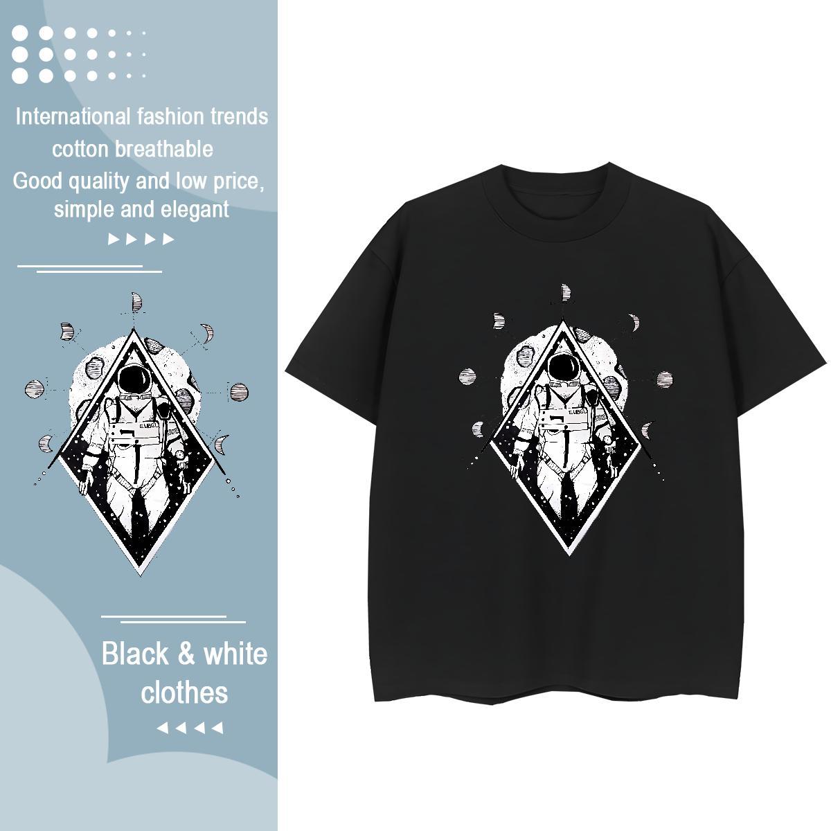 Fashion T-Shirts 100% Cotton 230g O Neck Short Sleeves Daily Outfit eye of the devil Woman Tshirt Nice DIY Printed Tees