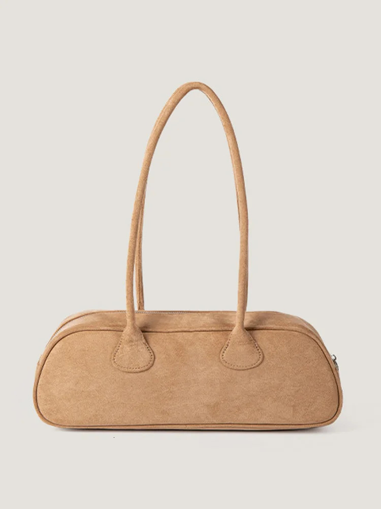 Faux Suede Women One Shoulder Bags Autumn Winter Vintage Velvet Soft Handbags Solid Color Lady Daily Out Top-Handle Bag 241009