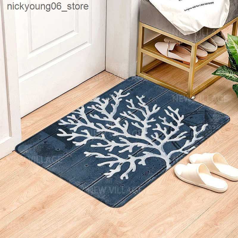 Non-Slip Bath Mats Hawaiian style non slip shower mat bathroom carpet home decoration floor mat kitchen bedroom living room soft absorbing door mat L2