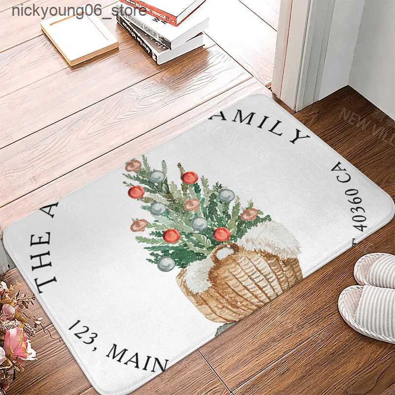 Non-Slip Bath Mats Christmas series anti slip shower mat bathroom carpet shower mat home decoration floor mat kitchen bedroom living room door mat L24