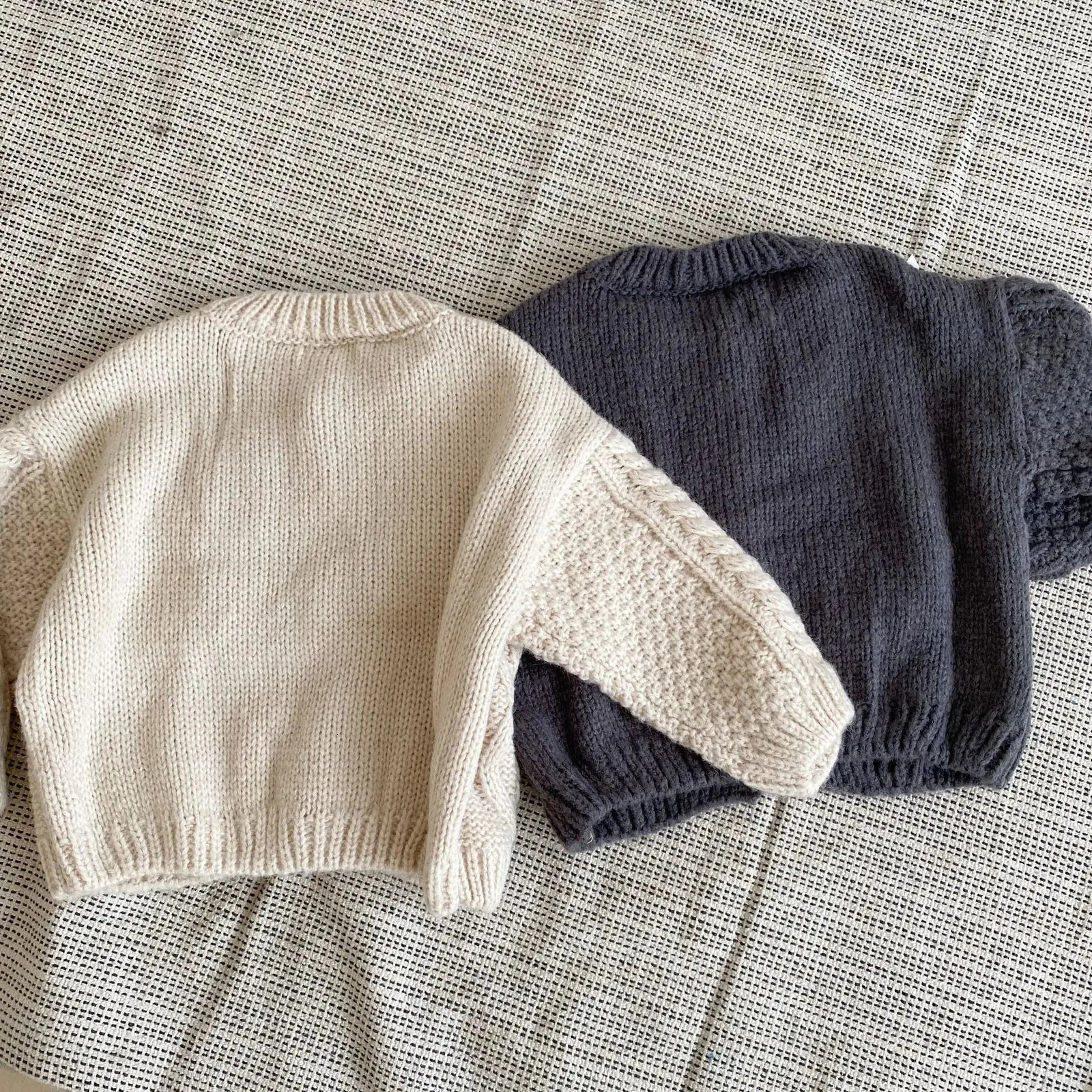 childrens sweaters cardigans autumn and winter baby jackets wool and linen vintage cardigans boys and girls jackets 241008