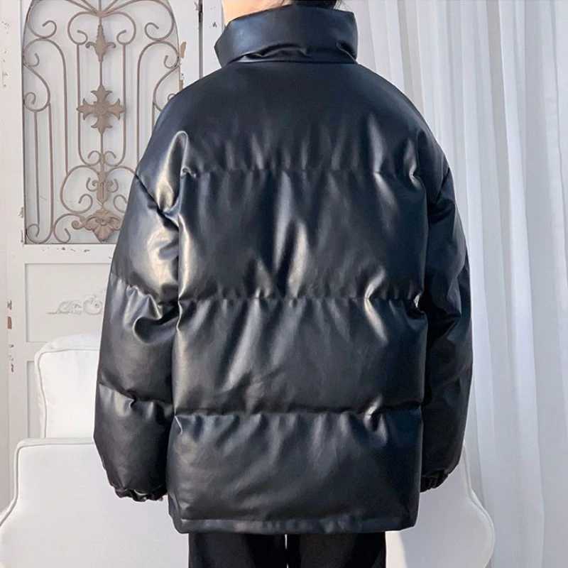 Men's Down Parkas 2024 New Men Down Cotton Coat Winter Jacket Plankton Wears Both Sides Parkas Thicken Warm Trend Outwear Loose Joker Overcoat Y2