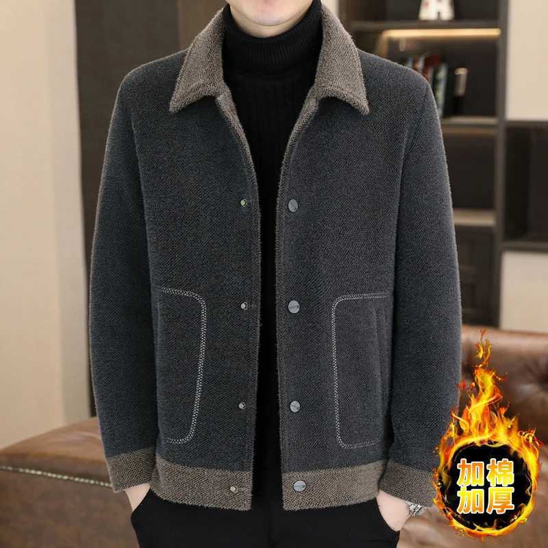 2023 Winter Thicken Warm Woolen Jacket Mens Korean Slim Fit Casual Business Trench Coat Social Streetwear Overcoat Men Clothing LX241010