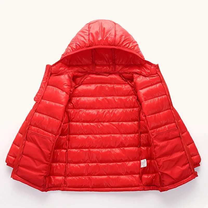Down Coat 2024 autumn Winter Warm Down cotton Jackets For Girls Coat s Down Hooded Coats For Boys 3-12 Years Outerwear Children Clothes H241010