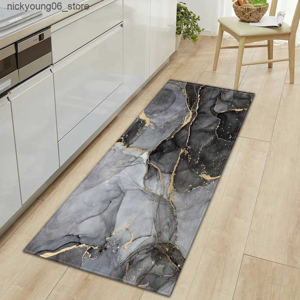 Non-Slip Bath Mats Modern Kitchen Mat Home Hallway Entrance Doormat Living Room Bedroom Floor Decor Carpet Balcony Bathroom Door Anti-Slip Foot Rug L2